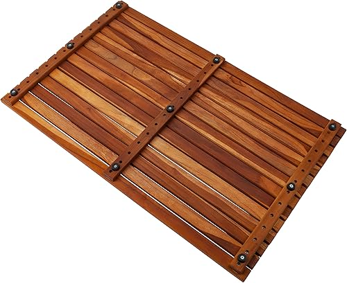 Miniatura 3 de Nordic Style - Tapete de ducha y baño de teca prémium para uso en interiores y exteriores, plataforma de madera antideslizante para spa, sauna,