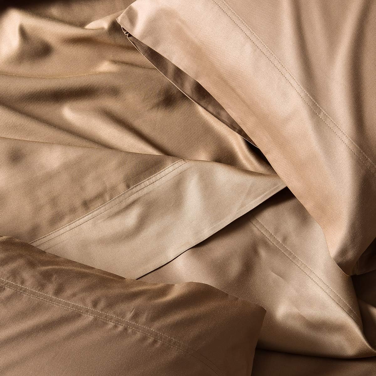 Royal Tradition Viscose from Bamboo-Cotton Blend Sheet Set (Top-Split-King Size, Taupe-Solid) Durable, Breathable Deep Pocket Bed Sheets