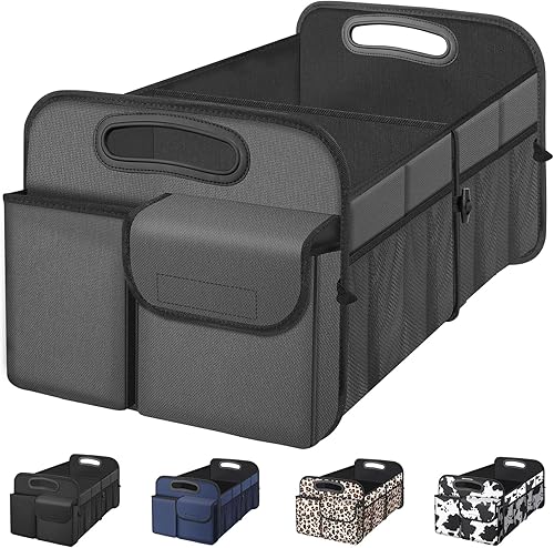 Femuar Organizador de maletero de automóvil, organizador de almacenamiento de automóvil con gran capacidad, impermeable, plegable, organizador para