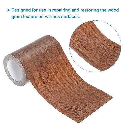 Miniatura 3 de PATIKIL Cinta de reparación de grano de madera de 4 x 30 pies, parche autoadhesivo con textura realista para reparación de piso, puerta, mesa,