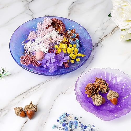 Miniatura 4 de NiArt Moldes de silicona suave de resina epoxi, fundición de bricolaje, 3 formas hechas a mano, bandeja de joyería de geoda drusa, bandeja para