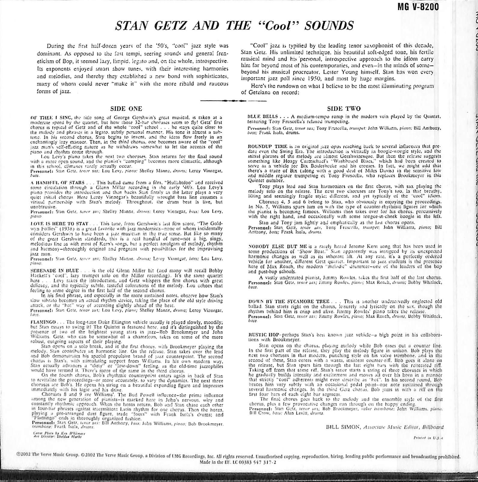 STAN GETZ & THE COOL..