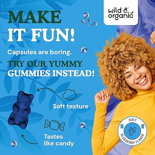 Miniatura 4 de Wild  Organic Gomitas 5-HTP - Fórmula de suplemento 5-HTP para alivio del estrés suplemento de apoyo del sueño y el estado de ánimo melatonina