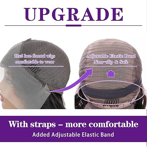 Miniatura 6 de Pelucas de cabello humano ondulado con encaje frontal de 13 x 4 HD, sin pegamento, pelucas de encaje frontal para mujeres, pelucas de cabello humano