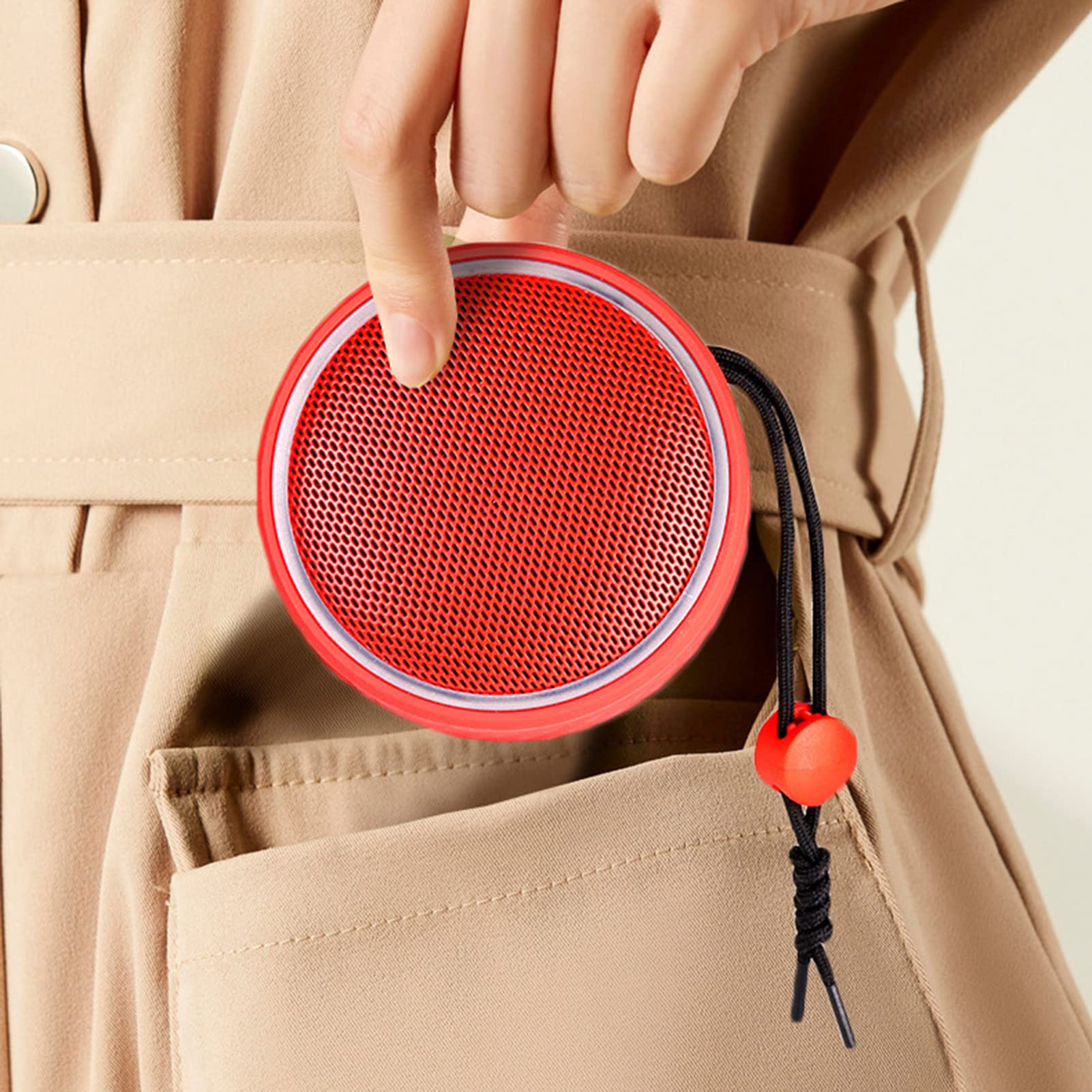 lyrlody Bluetooth Shower Speaker, IPX6 Waterproof LED
