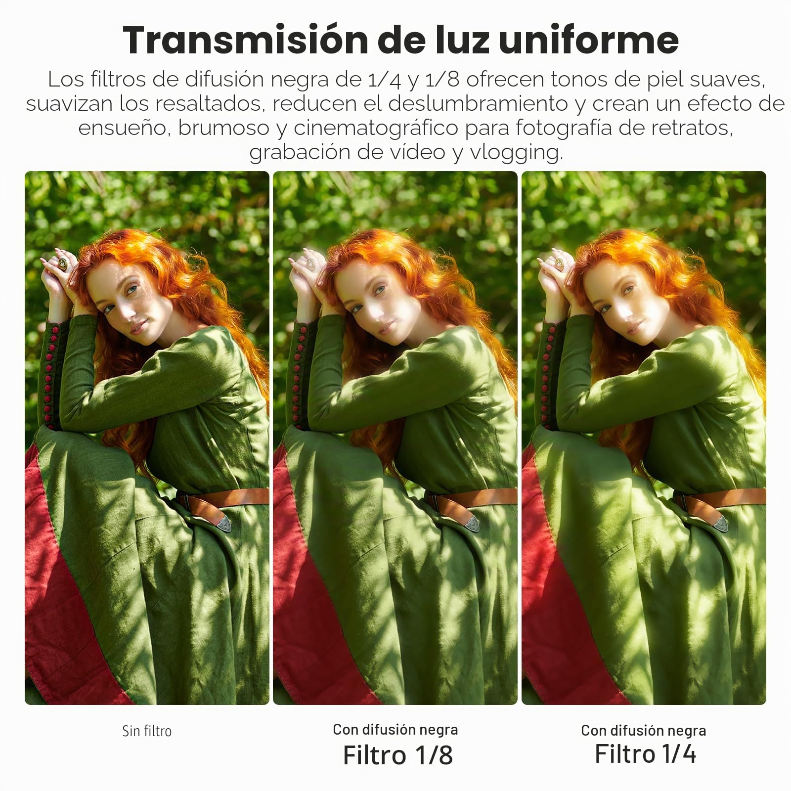 NEEWER 82mm Juego de 2 Filtros de Difusión Negra 1/4 y 1/8 de Efecto Cinematográfico Nebuloso, Recubrimiento Múltiple, con Estuche y Paño de Limpieza para Fotografía y Vídeo