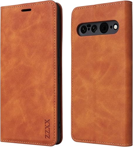 ZZXX Google Pixel 6A - Funda tipo cartera con bloqueo RFID, ranura para tarjetas, función atril, magnética, de piel suave, para Google Pixel 6A