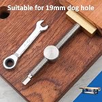 2Pcs Pinces à clips fixes rapides pour trou de 3/4" DIY Positionnement des clips de bureau ajustables pour le travail du bois, fixation des bancs de bois Outil de menuiserie pour le menuisier de bois Outils