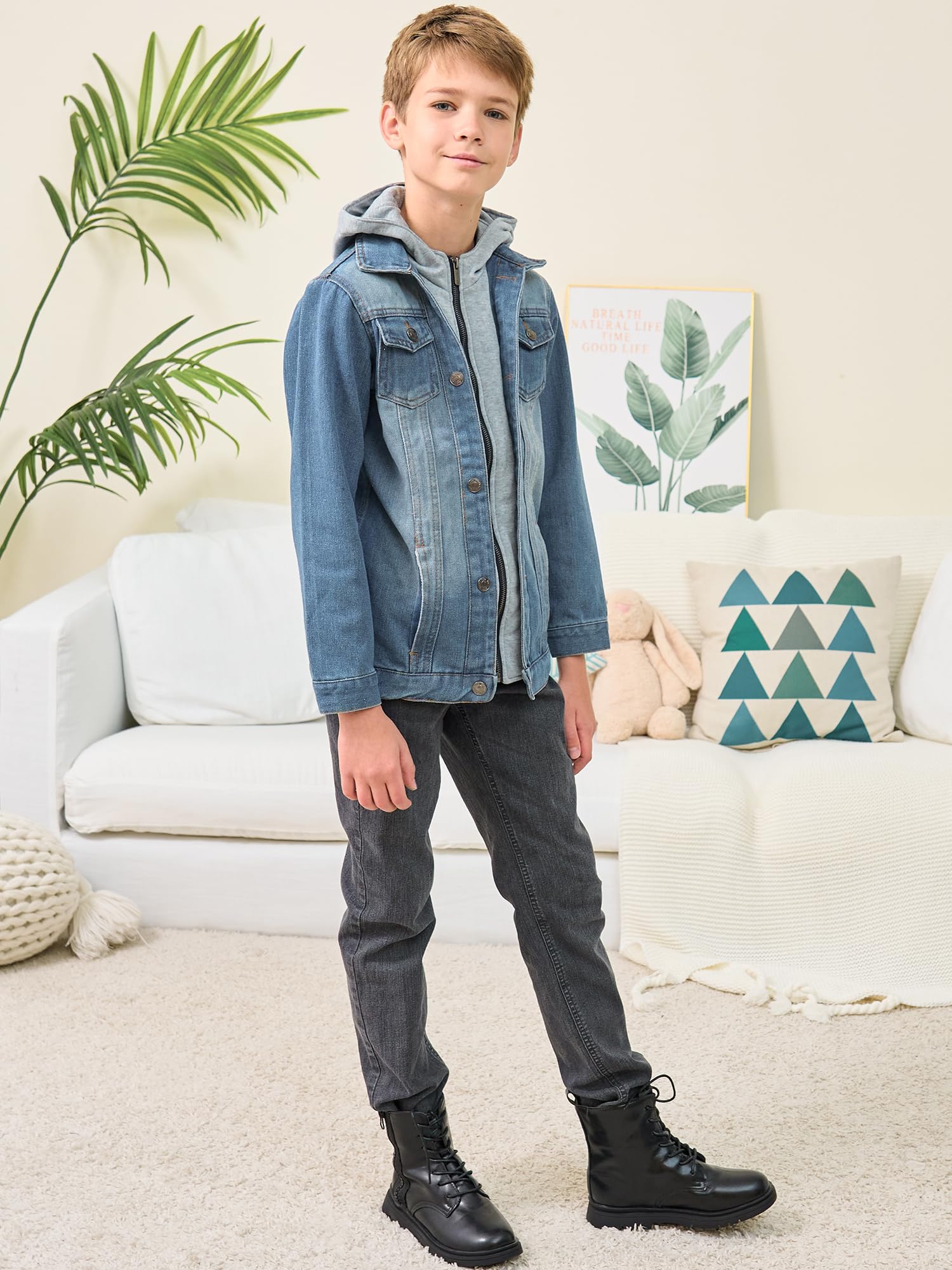 FTCayanz Mädchen Jungen Baby Beiläufig Stilvoll Frühling Herbst Jeans Denim Coats Mantel Kinder Jeansjacke Art 1-Blau