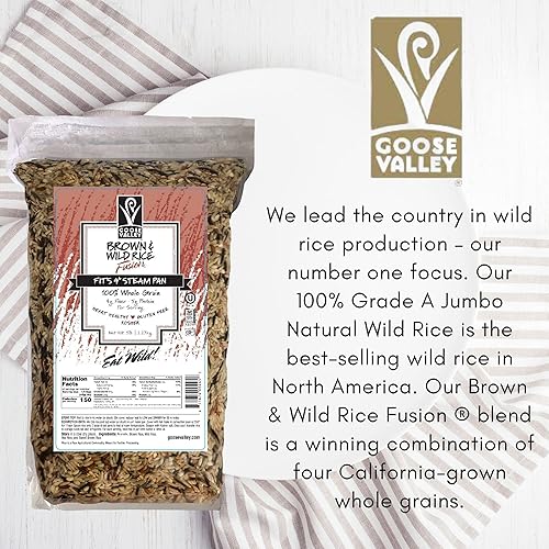 Miniatura 6 de Goose Valley Fusión de arroz marrón y salvaje 5 libras 50lbs paquete de 1