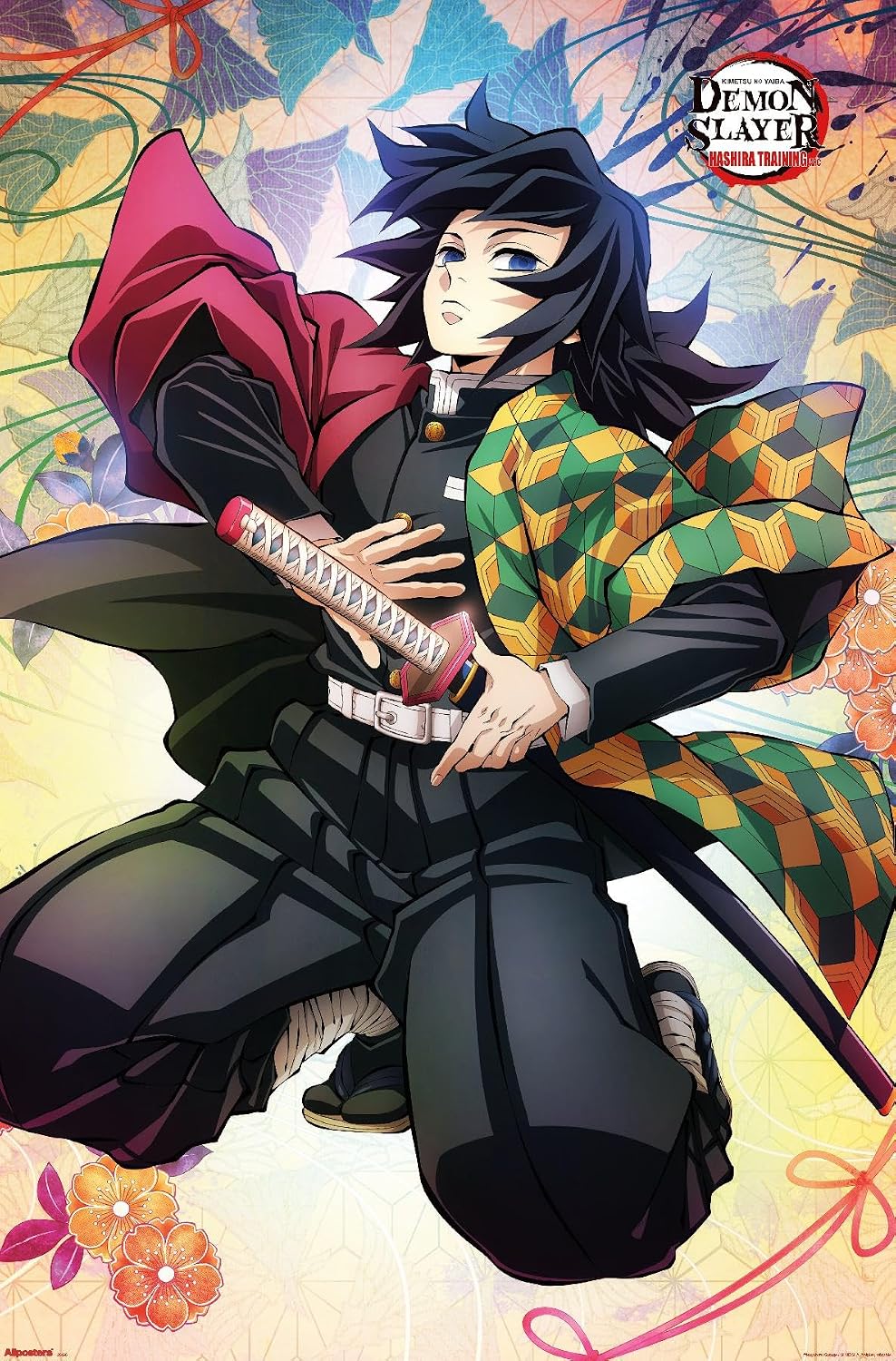 Demon Slayer: Hashira Training - Giyu Wall Poster, 34L" x 22.4W", Premium Unframed Version