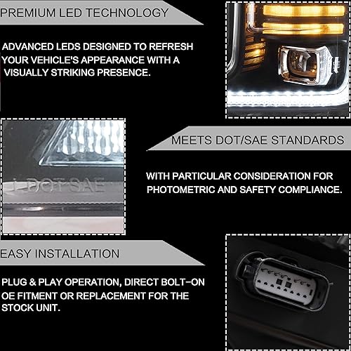 Miniatura 3 de VLAND luces traseras LED con barra DRL LED