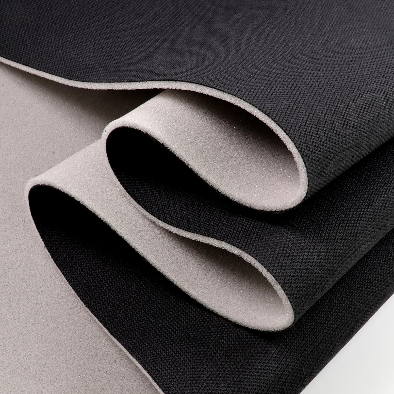 Headliner Fabric Mesh Type with 1/9"(3mm) Foam Backing 60" W×54" L Mesh Material Car Headliner Fabric for Automotive RV Boat Home Roof Interior Replacement Repair DIY 60" Wide, Black