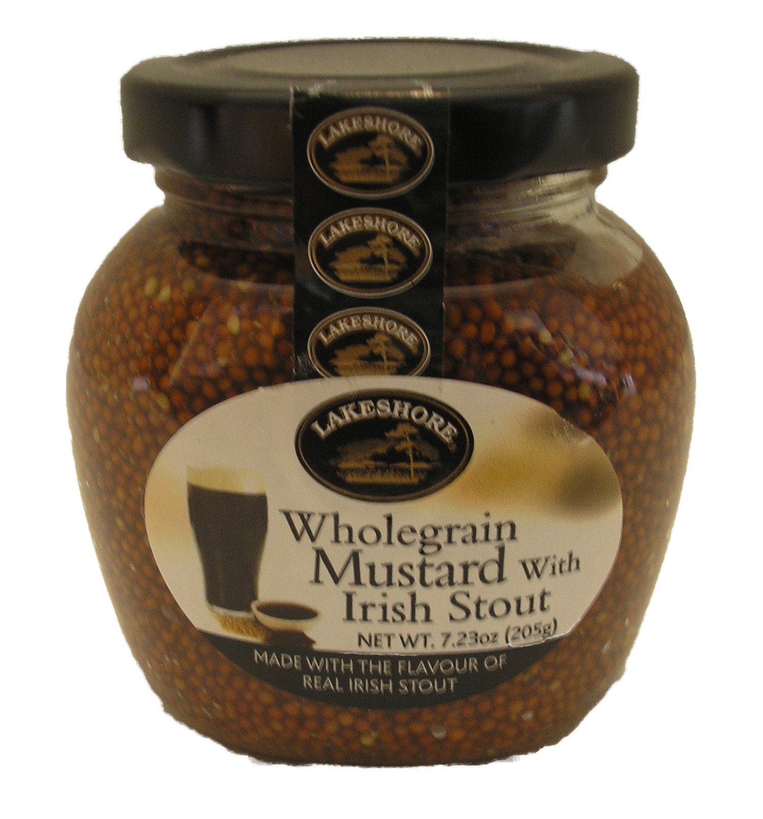 Lakeshore Wholegrain Mustard with Irish Stout, 7.23 Ounce