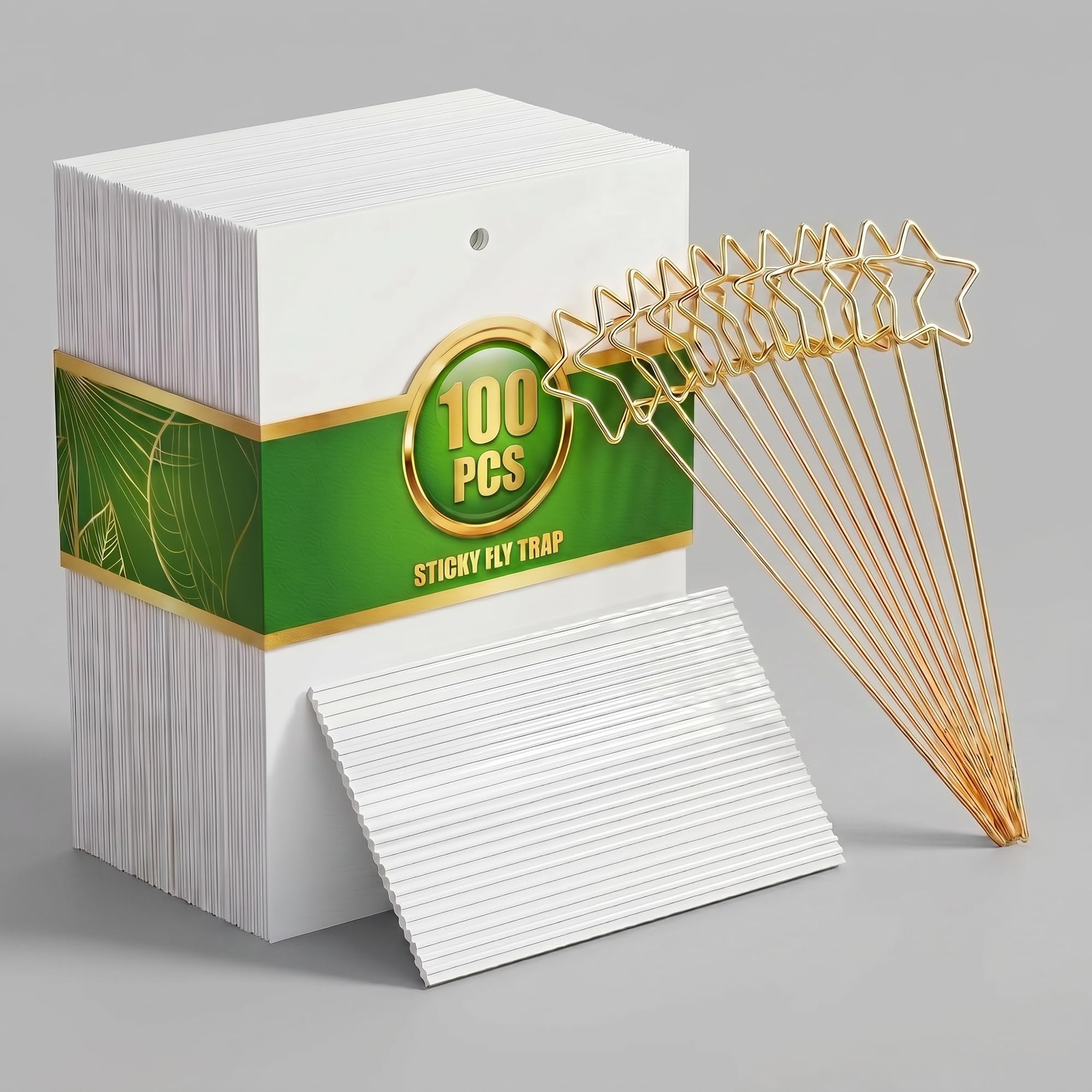 100 Stück Gnat Sticky Traps für Pflanzen, transparent, doppelseitig, für drinnen und draußen, Schädlingsbekämpfung für Trauermücken, Fruchtfliegen, Weiße Fliegen, Blattläuse und Minenarbeiter