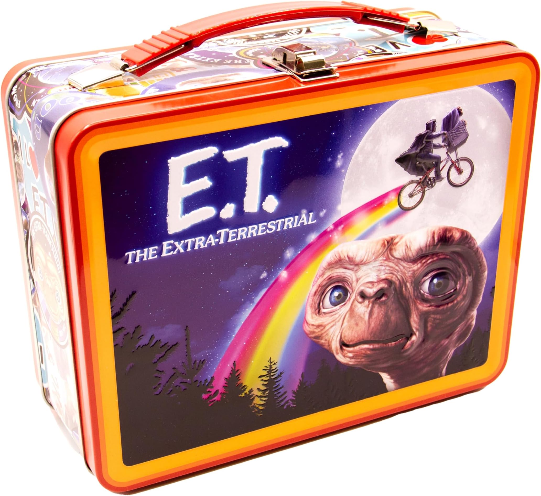 AQUARIUS E.T. Fun Box - Sturdy Tin Storage Box with Plastic Handle & Embossed Front Cover - Officially Licensed E.T. Merchandise & Collectible Gift (48288)