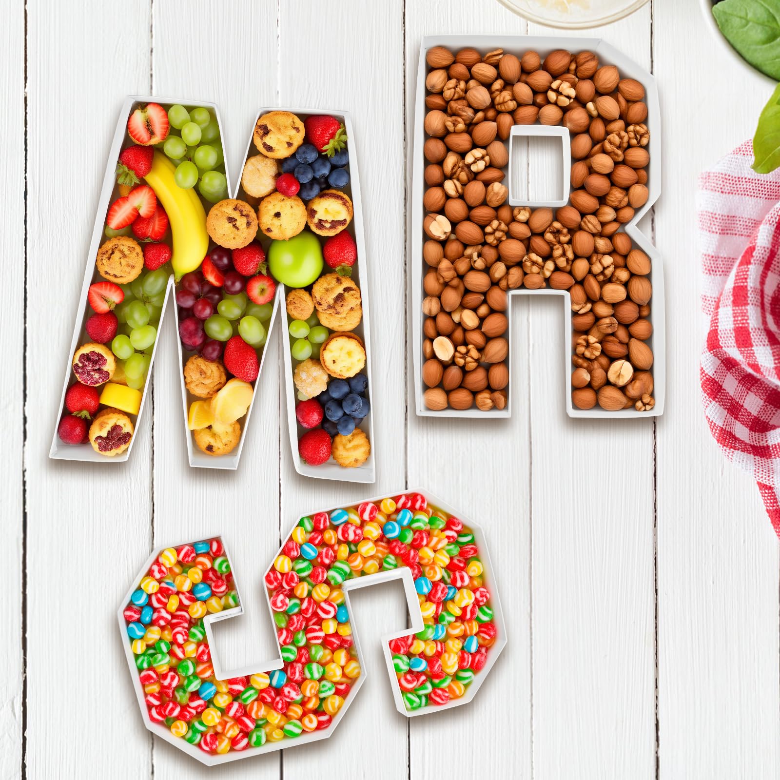 3Pcs Paper MRS Engagement Fillable Cardboard Letters Wedding Party Charcuterie Board Food Sweet Decorative Box Categorized Storage Fillable Letter Cardboard for Party