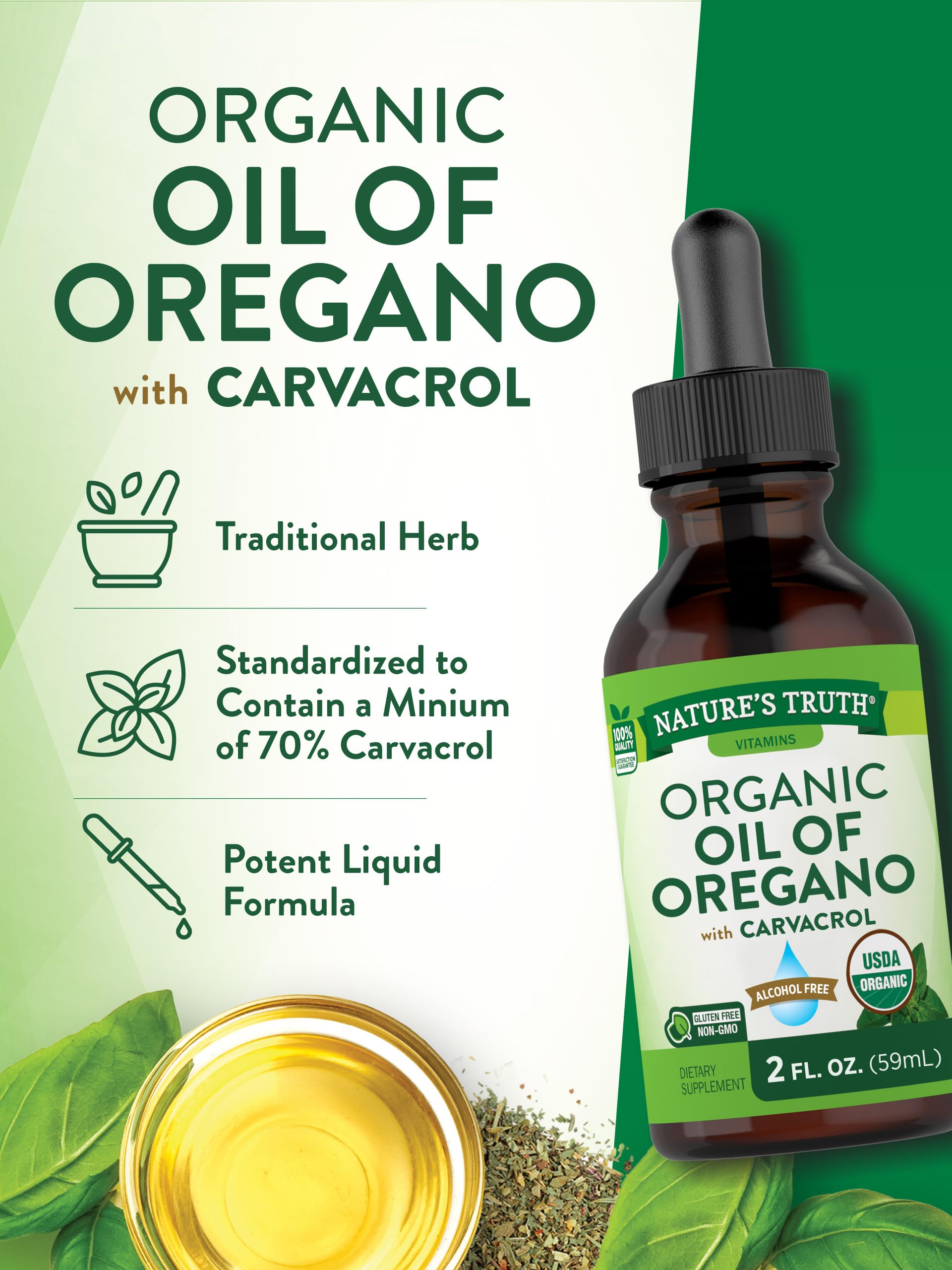 Nature's Truth Organic Oil of Oregano Liquid Drops | 2 fl oz — Amazon image 4