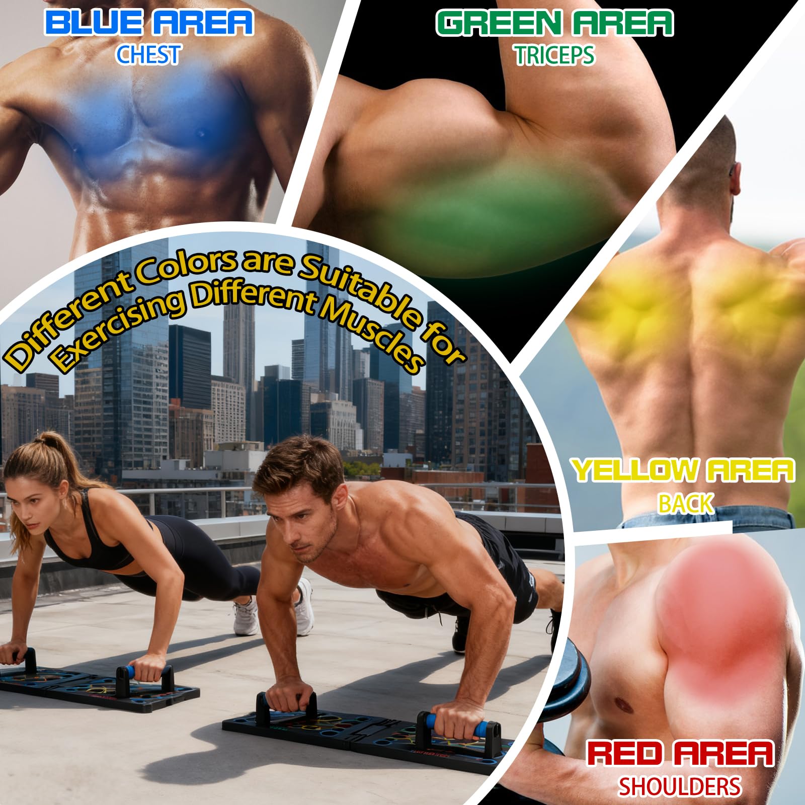 Planche a Pompe 24-en-1, Appareil Musculation, Planche Pompe Musculation Pliable, Appareil Sport Maison, Pompes Musculation pour Entretien Musculaire & Entraînement à la Maison