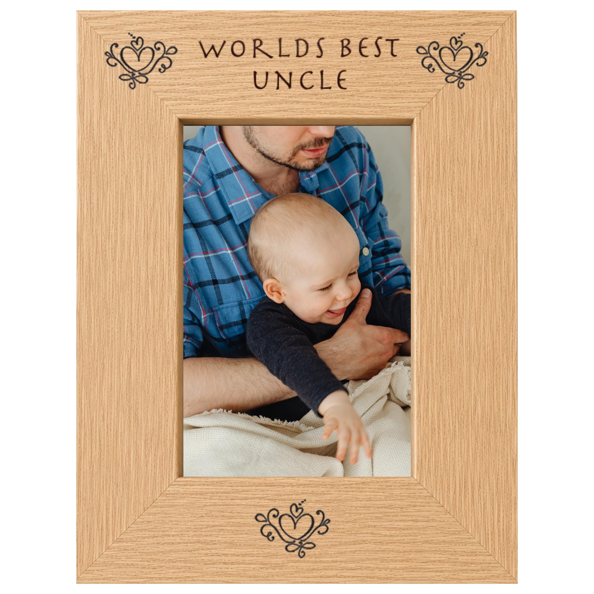 Worlds Best Uncle 6x4 Oak Effect Photo Picture Frame Keepsake Gift