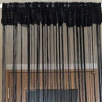黒のストリングタイプのれん Amazon｜Rink Terre ひものれん 黒 ストリングカーテン 間仕切り