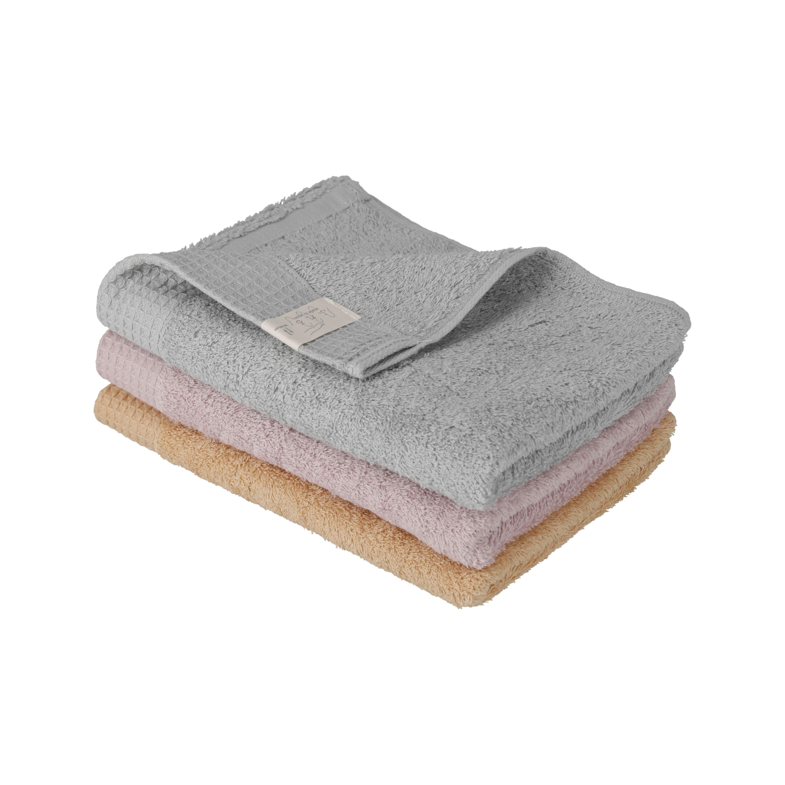 Tsubame Towel Face Towel Set, 3-Piece, Organic Cotton