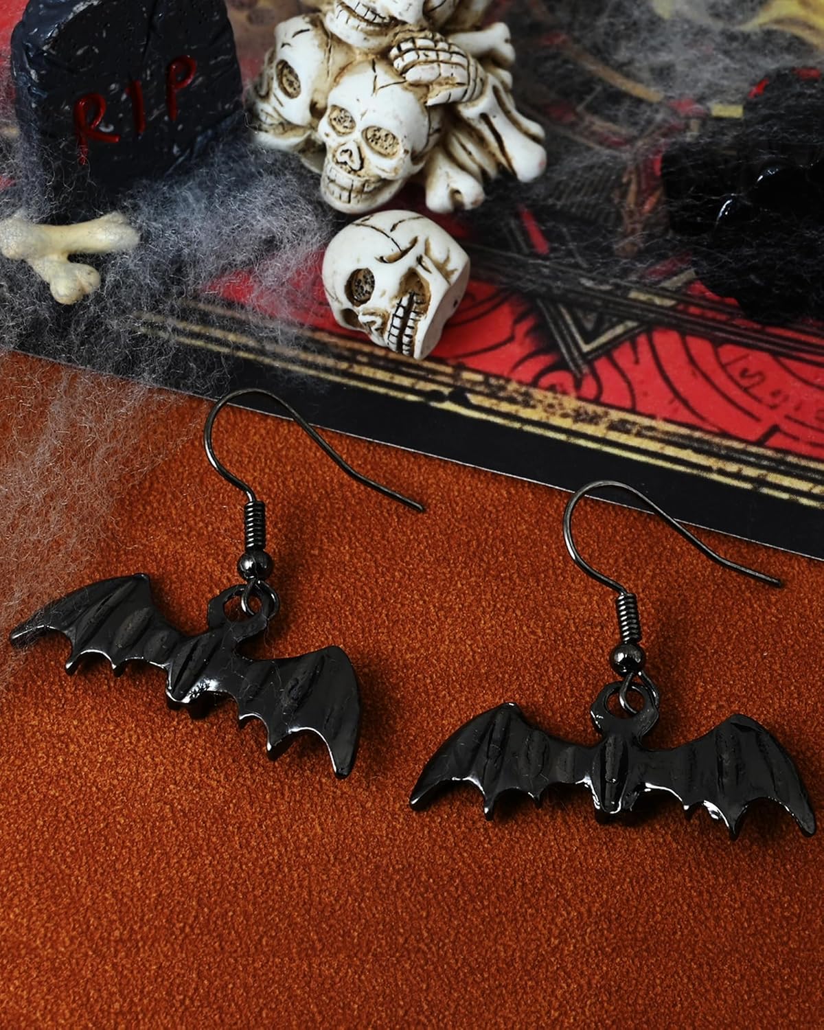 Black Bat Earrings Fun Halloween Earrings for Women Dangle Goth Earring Halloween Jewelry Gothic Animal Earrings - Image 5