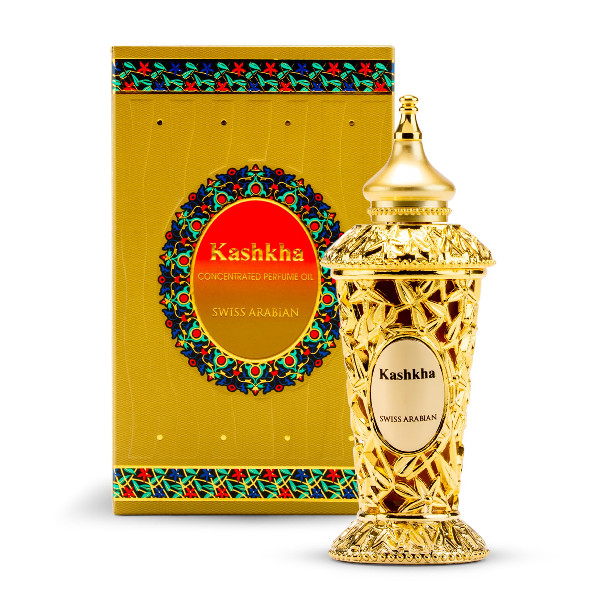 Swiss Arabian Kashka Concentrated Perfume Oil, 20ml, Premium Quality Perfume Oil, Men and Women’s Fragrance, Oriental, Fruity, Amber, Woody, Luxurious Blend Perfumes for Men and Women​