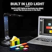Vista 8 de JOYUSING V500S - Cámara de documentos de 8MP para profesores, visualizador USB para tamaño A3, luz LED, enfoque automático, OCR para Windows