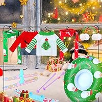 Vista 5 de Hungdao Juego de 9 accesorios para muñecas de Navidad, incluye orejeras, bufanda suave, suéter acogedor, tubo inflable para nieve, accesorio de ropa