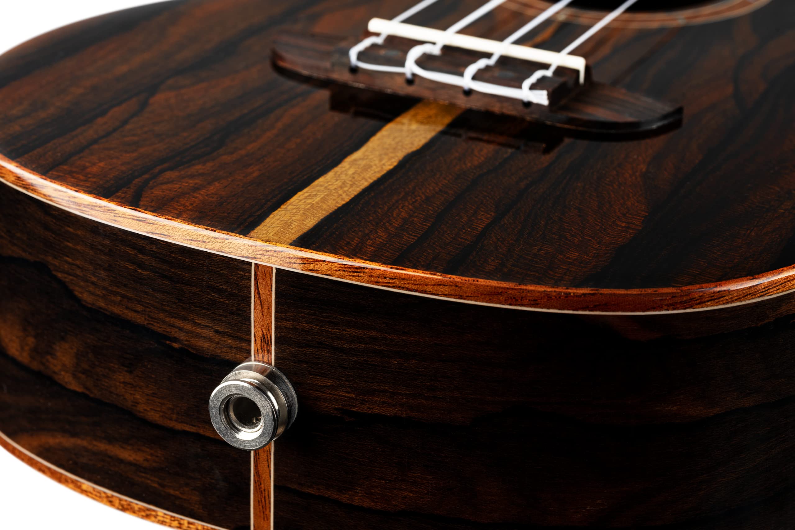 Ortega Guitars Ukulele Concerto Elettro-Acustico – Elite Series – Gig Bag Inclusa – Ziricote, Natural (RUET-ZC)