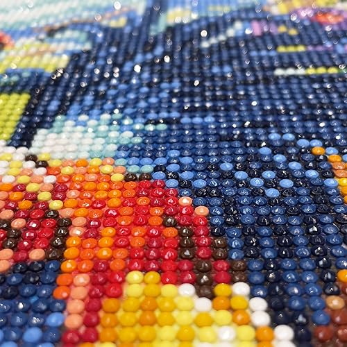 Miniatura 2 de MXJSUA Kits de pintura de diamantes de gallo para adultos, arte de diamante, arte de diamantes 5D, broca completa de gallo, diamantes redondos,