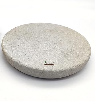 BRIJ HAAT Stone Chandan rubbing chakla Pata for preparing Sandal Wood Paste and Kids ghutti (3 inch)
