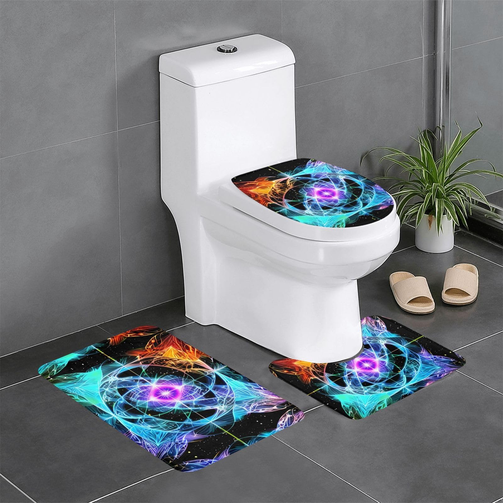 Tapis de bain antidérapants lot de 3 pour éviter les glissades et l'humidité au sol