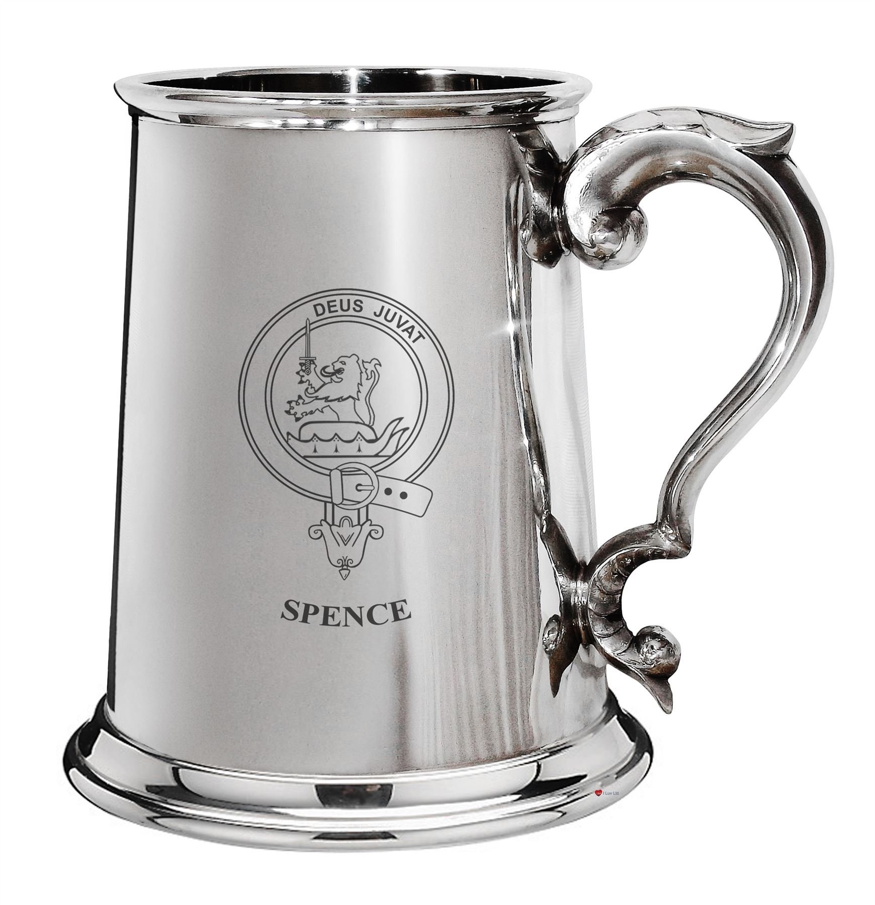 Jarra de cerveza de 1 pinta Spence en estaño pulido, el regalo tradicional perfecto