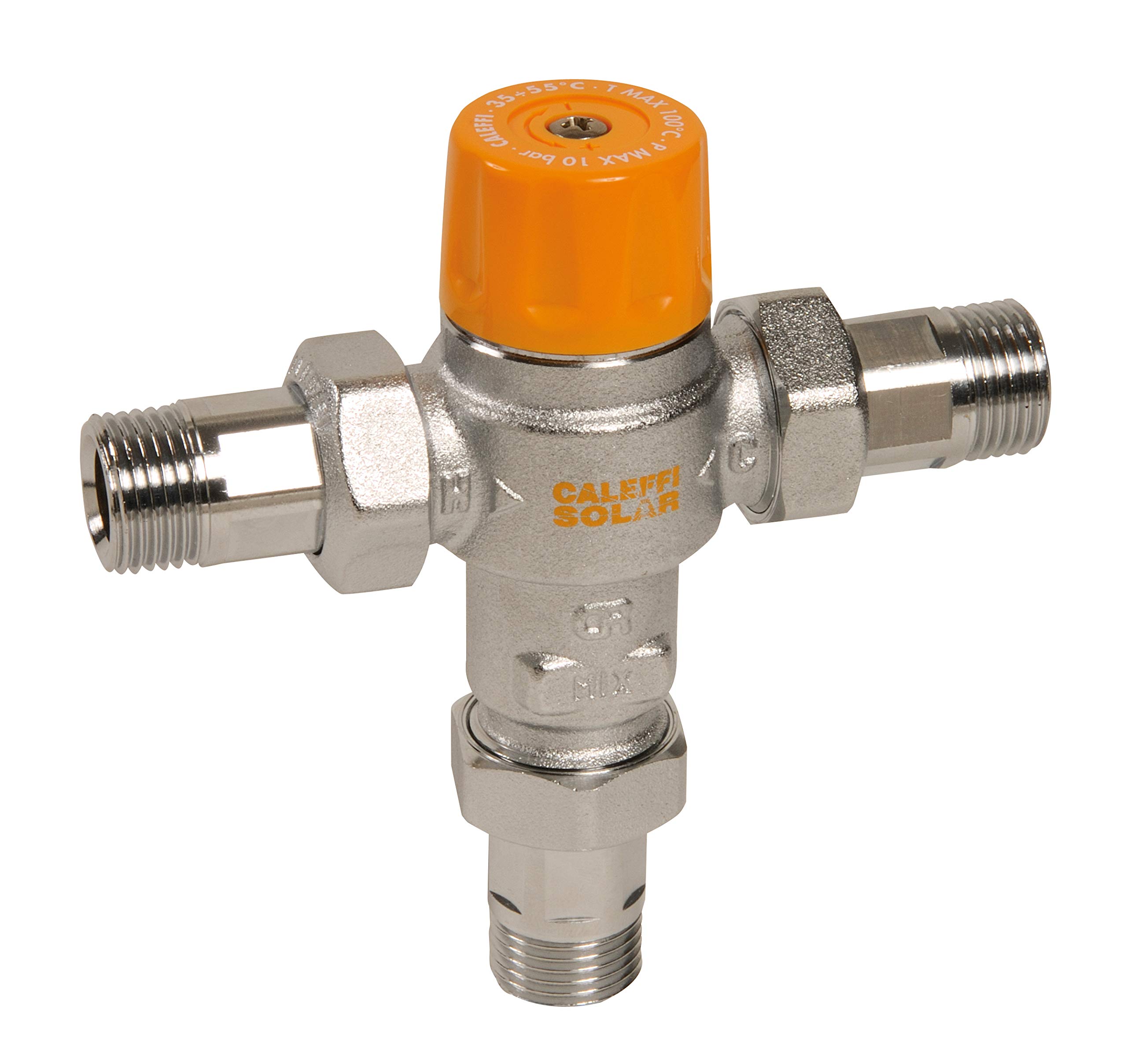 DIPRA - Mitigeur Thermostatique pour Chauffe-Eau Solaire - Laiton - Plage de Réglage 35 °C à 55 °C