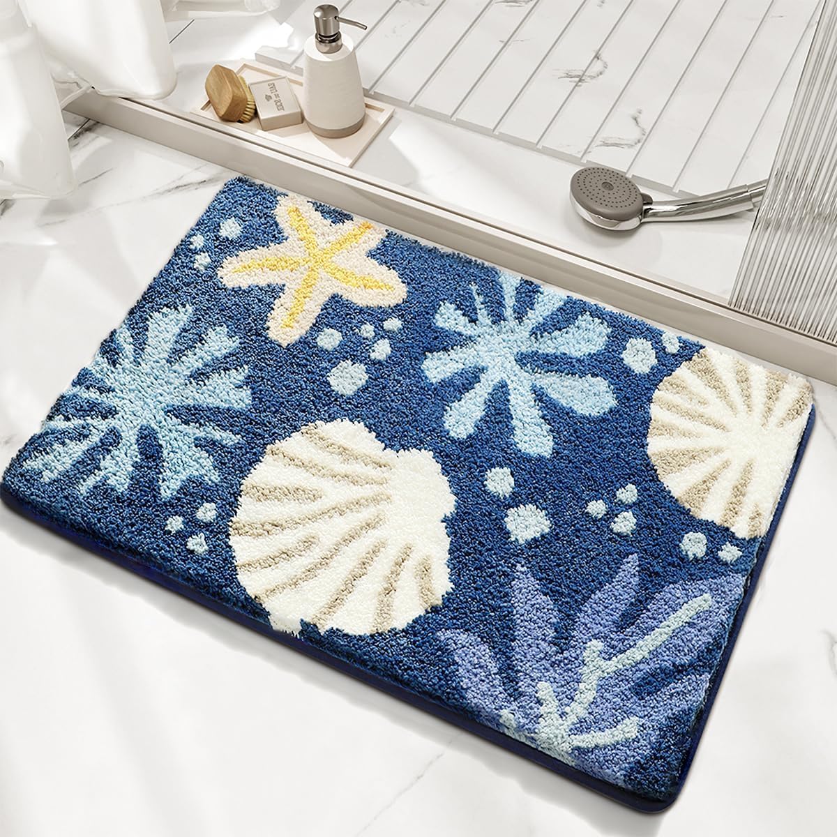 Roseate Seashell Super Soft Anti Skid (40x60 cm) Super Absorbent Mats Microfibre 2000 GSM Mat for Bathroom/Bedroom/Kitchen/Door Mat/Floor Mat (Pack of 1)-image-10
