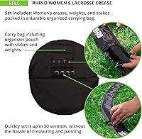 Vista 3 de Champion Sports Lacrosse Crease para mujer: Rhino Flex Portable Lacrosse Goal Crease – 17' de diámetro para todo tipo de clima con pesas, estacas