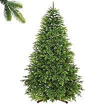 SHareconn Albero di Natale Artificiale 100% PE 195 cm – 4066 Punte, Rami Densi e Realistici, Alberi di Natale con Supporto in Legno, Montaggio Rapido, Riutilizzabile