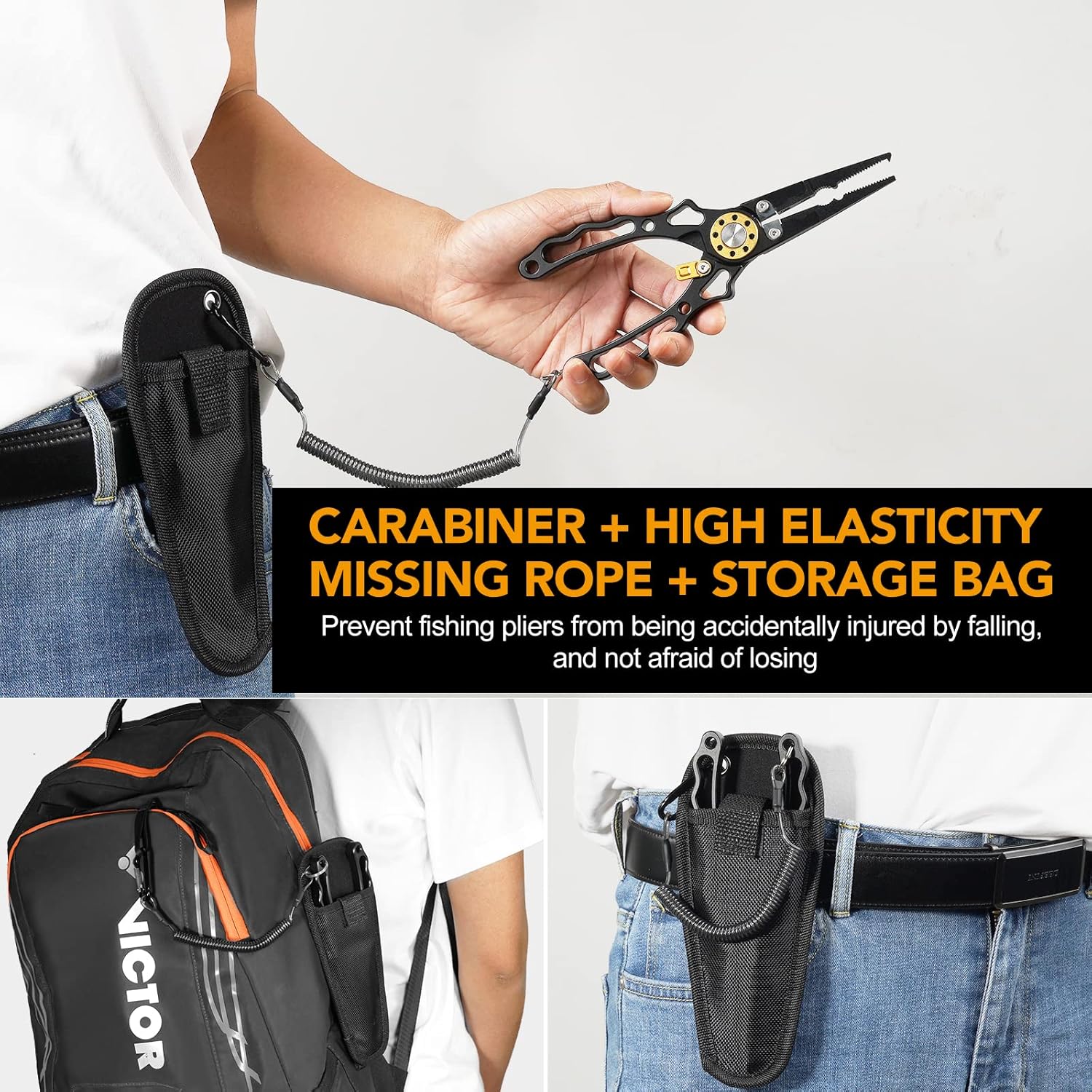 Fishing Pliers, Fishing Gear, Fish Control, Multi-purpose Fishing Pliers, Firm Lip Grabber, Stainless Steel and Anti-corrosion Coating, Fishing Accessories, Sheath Storage, Fishing Gifts for Men : Sports & Outdoors