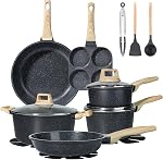GiPP 22 Piece Ceramic Pots and Pans Set Non Stick - Nonstick Cookware Set, Non-Toxic Healthy Kitchen Cooking Set w/Frying Pans Set, Dishwasher Safe, PTFE/PFOA/PFOS Free
