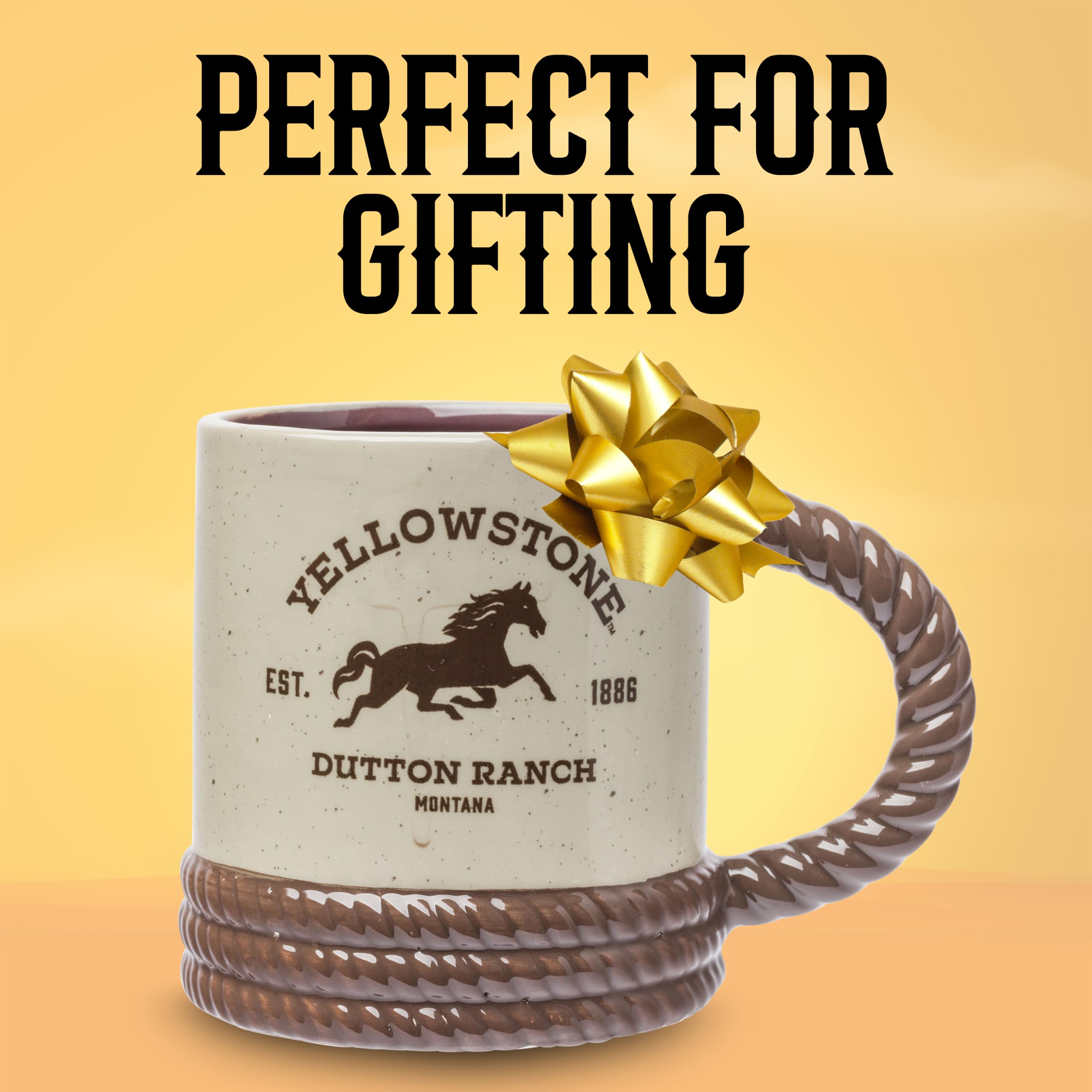 Silver Buffalo Yellowstone Keramiktasse mit Cowboystiefel, 3D-Form, 590 ml