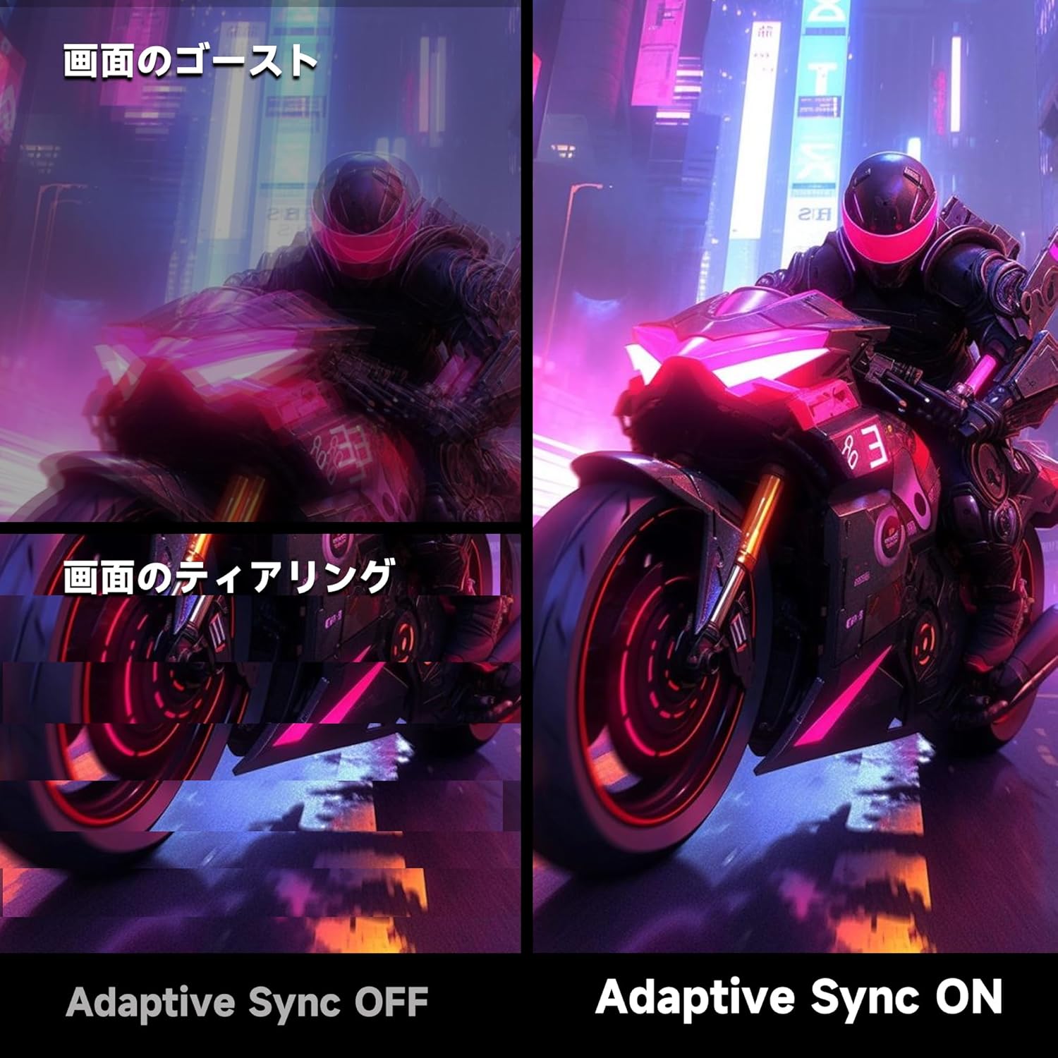 Adaptive Sync OFF vs ON comparison on KOORUI G2711P monitor