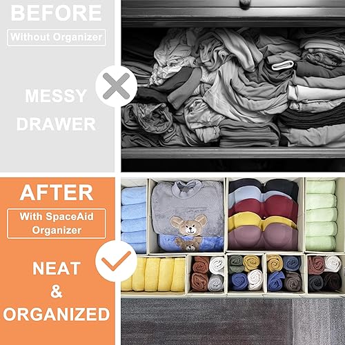 Miniatura 5 de Organizador de ropa, cajón de almacenamiento, organizador de cajones de tela de 12 piezas, divisor de armario plegable para ropa, ropa interior,