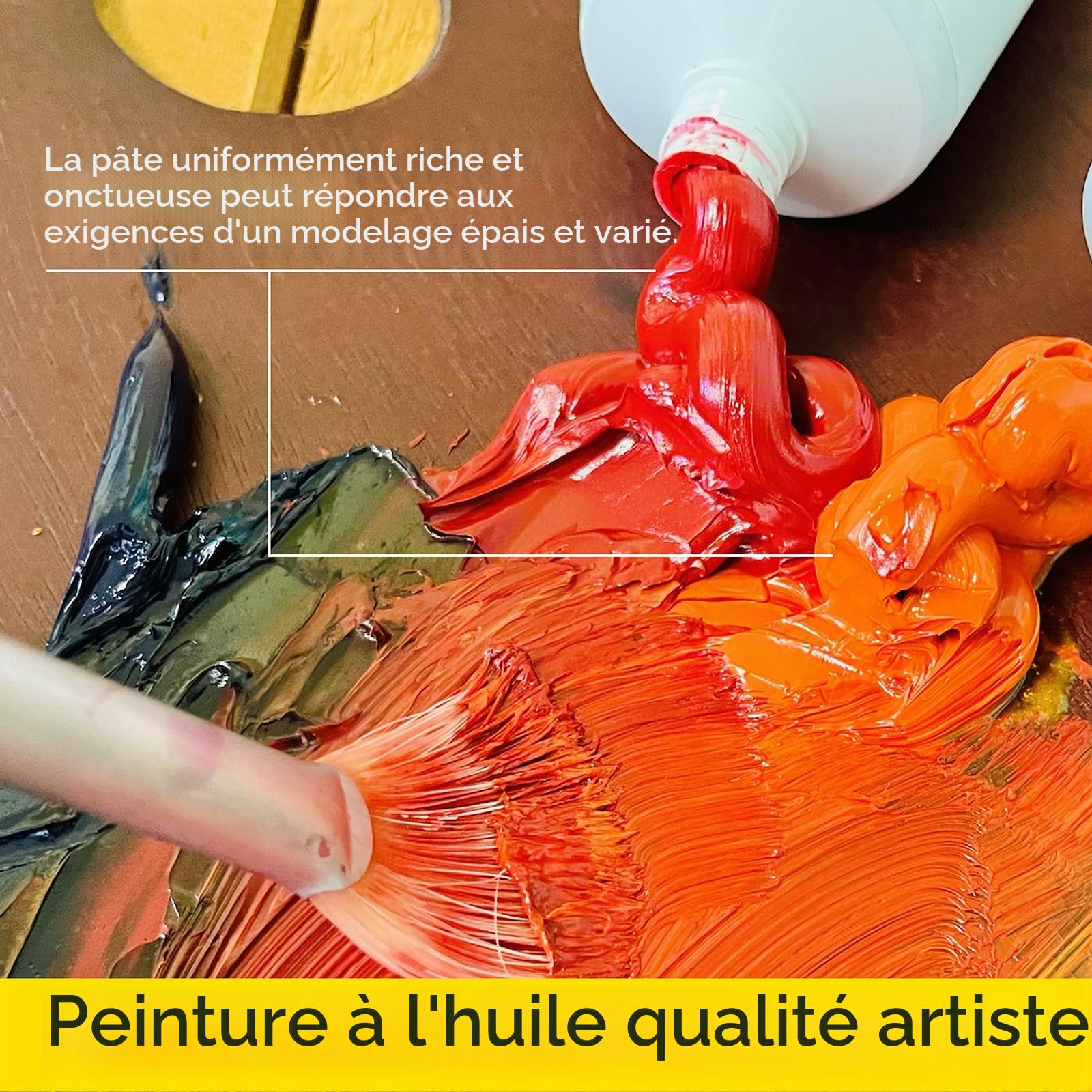 MEEDEN Peinture à l'Huile Kit - 12 Couleurs x 170ml/5.7oz Tubes Professionnels pour Adulte - Peinture Huile Artiste pour Tableau Verre Bois Toile