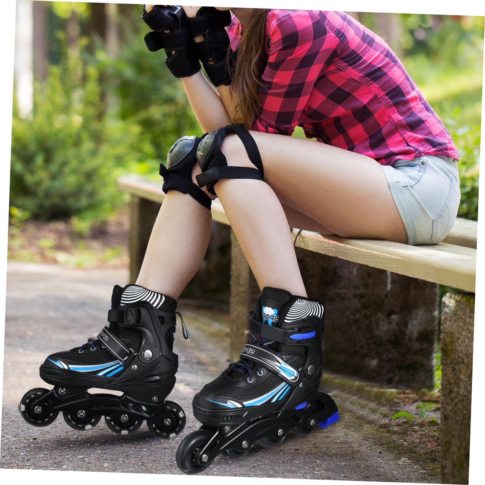 INOOMP Skates for Men Women Inline Skates for Adults Comfort Fit Sturdy Versatile for All Levels