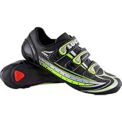 Zapatillas Ciclismo Talla 49 Zapatilla de Ciclismo Mega, para Carretera, con Suela de Carbono y Triple Tira de Velcro.