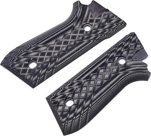 Miniatura 3 de Guuun Empuñaduras G10 para Taurus PT92 Grip Compatible con PT 9299100101 y Decocker Crosshatch Texture - 6 opciones de color