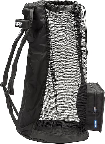 Miniatura 3 de Cressi Mochila de malla resistente de 85 litros de capacidad para snorkel, equipo de deportes acuáticos | Utila: diseñado en Italia, negro, talla