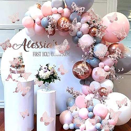 Miniatura 9 de 48 adornos comestibles de mariposa para cupcakes de doble capa, decoraciones de mariposa para mujeres, decoraciones de pastel de feliz cumpleaños,